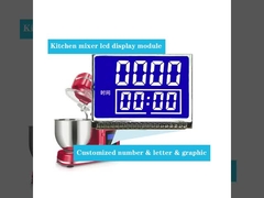 Custom STN Segmentiertes LCD-Display Blauer Hintergrund Weiße Ziffern für Mischmaschine
