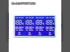 Maßgeschneiderter STN Blauer LCD 7-Segment-Display Negativer LCD-Display für Ladegerät