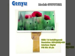 Digitale Schnittstelle 7 Zoll TFT-LCD-Bildschirm RGB 800×480 Auflösung Normal Weiß 50pin