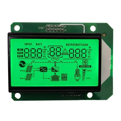 Monochrome HTN 7 Segment Display mit 6-Uhr-Blickwinkel, kundenspezifische Größe, Inverter-LCD-Bildschirme von LCD