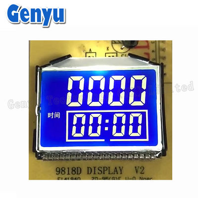 Ein guter Preis. Custom STN Segmentiertes LCD-Display Blauer Hintergrund Weiße Ziffern für Mischmaschine Online