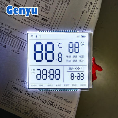 Quadratisch angepasster LCD-Bildschirm HTN Weiß Hintergrundlicht Thermostat LCD-Display