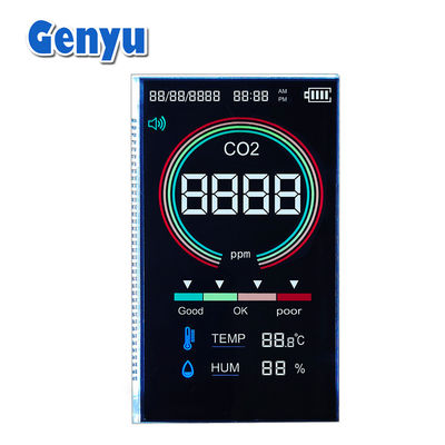VA-Typ 5V-LCD-Bildschirm Schwarz 4stellig Siebensegment-Display 37PIN für CO2-Detektor