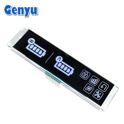 4.5V 9PIN VA LCD-Display Weiße Grafik schwarze Platte Langstreifen