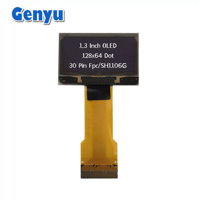Weiße Zeichen OLED-Display 1,3 Zoll 128x64 Punkte SH1106 30PIN FPC-Anschluss