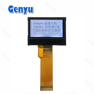 0.96 Zoll 128x64 Monochrom FSTN LCD-Display 15pins Weiß Hintergrundlicht SPI-Schnittstelle